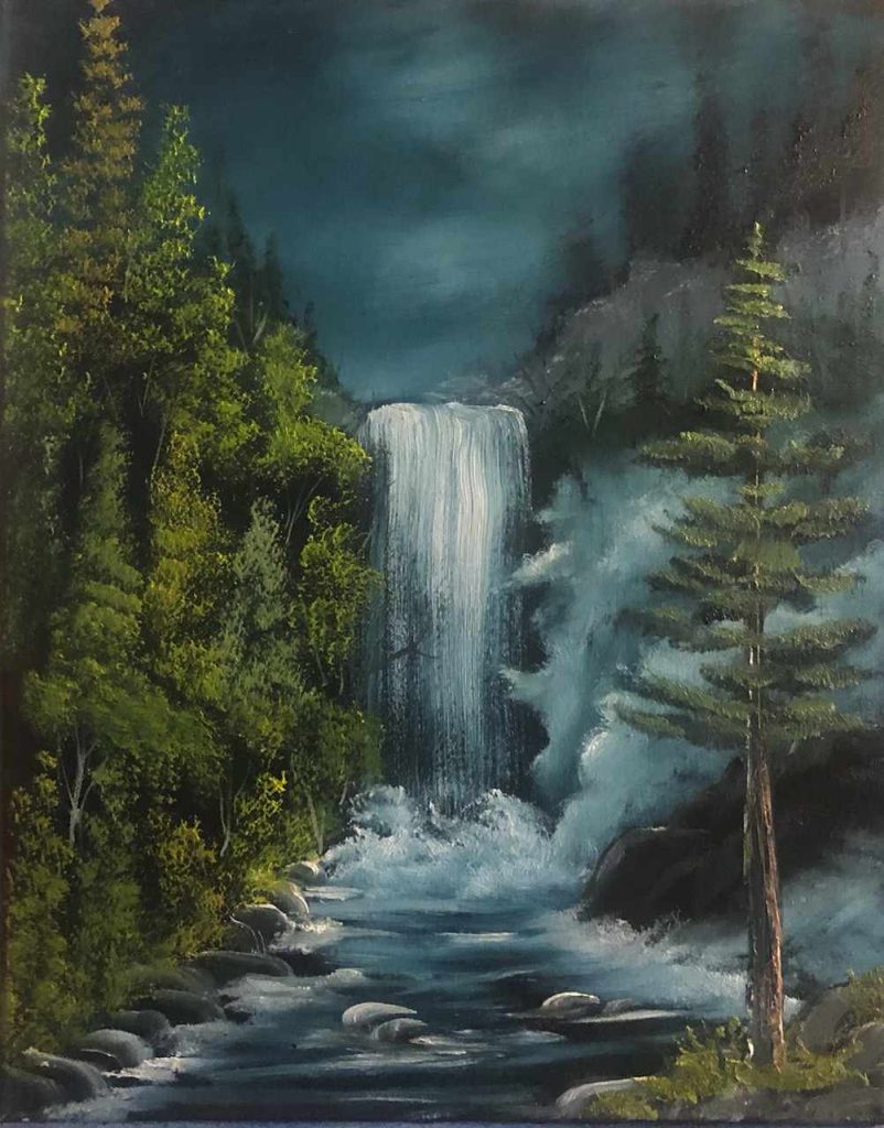 Paint Like Bob Ross - Emerald Waterfall