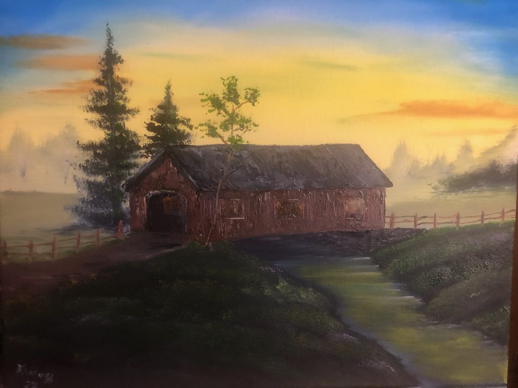 Paint Like Bob Ross - Covered Bridge