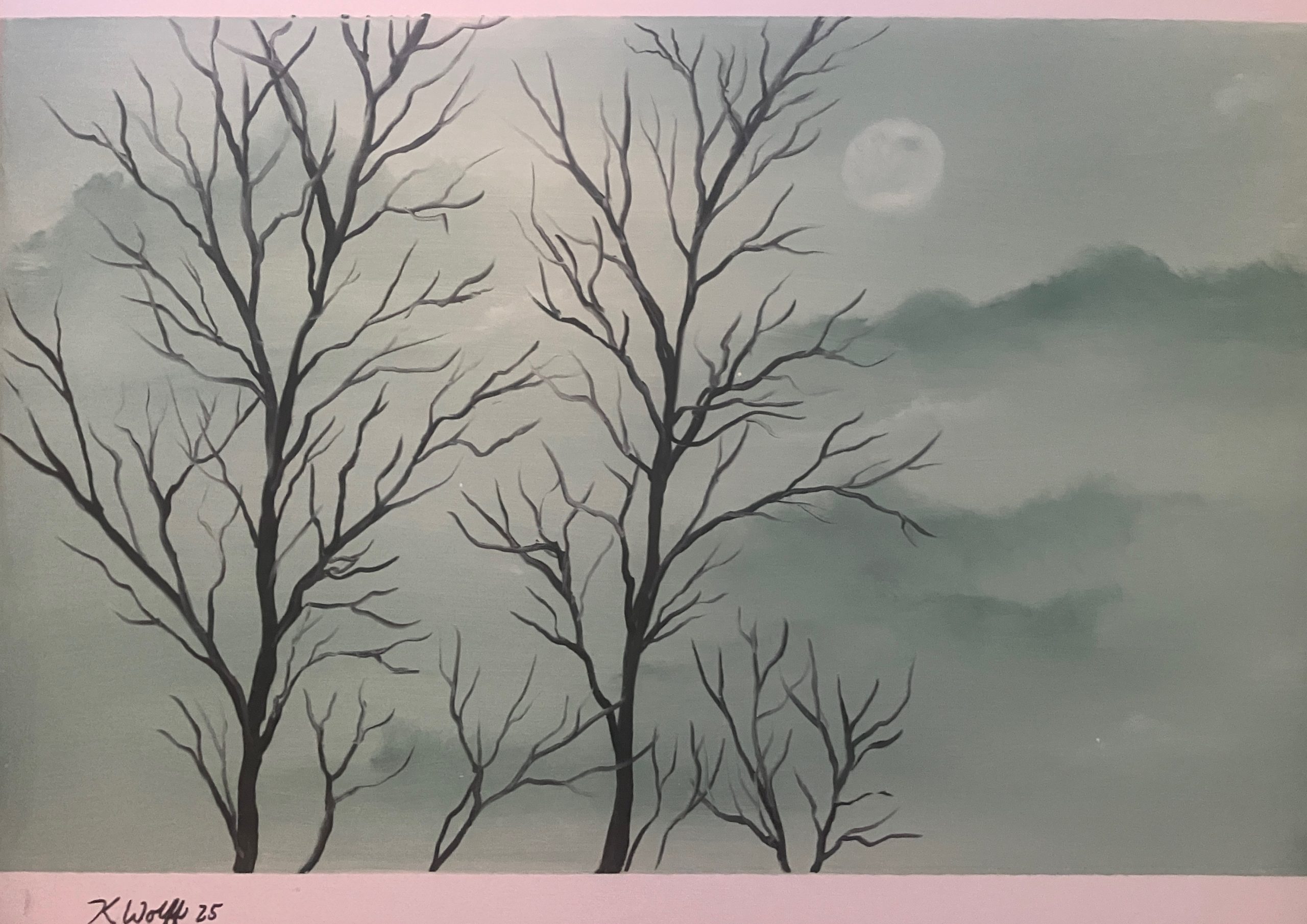 Paint Like Bob Ross – Birch and Moon